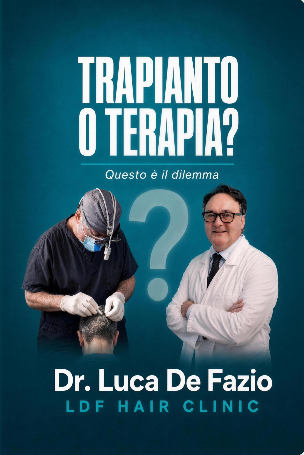 Copertina ufficiale del libro Trapianto o Terapia? Questo è il dilemma, del Dr. Luca De Fazio